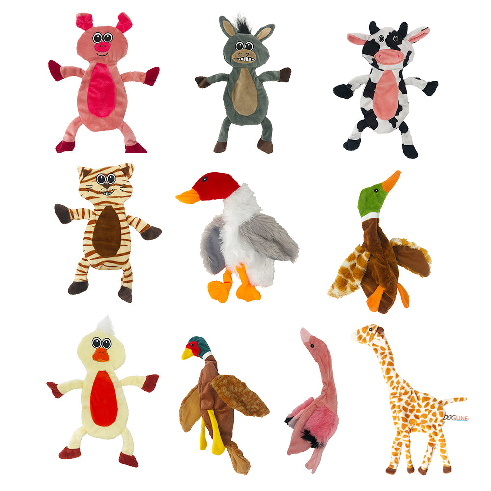 12" Crinkle Flat Dog Toy Collection Dog Toys Dogline