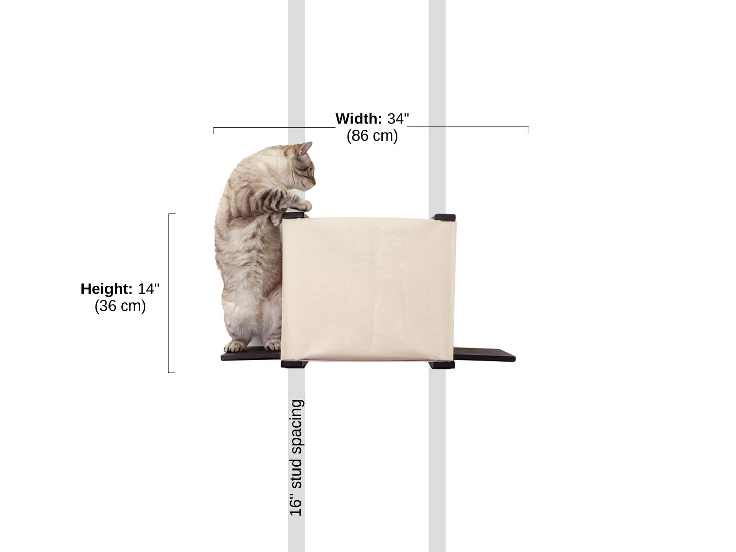 Cat Cubby for Wall - Covered Cat Bed Catastrophic Creations