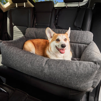 PupProtector™ Performance Tweed Memory Foam Dog Car Bed Travel Paw