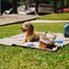 PupProtector™ Summer Short Fur Waterproof Throw Blanket - White with Brown Accents Dog Blanket Paw
