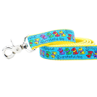 1″ Grateful Dog Teddy The Dog 5ft Ribbon Dog Leash 2 Hounds Design
