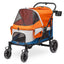 Powerhouse Pet Cruiser Stroller with Easy Access Ramp Orange Blue Pet Carriers Dogline