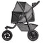TrailRunner Pet Stroller with 12" Mixed Terrain Rubber Tires Gray Black Pet Carriers Dogline