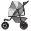 TrailRunner Pet Stroller with 12" Mixed Terrain Rubber Tires Gray Light Gray Pet Carriers Dogline