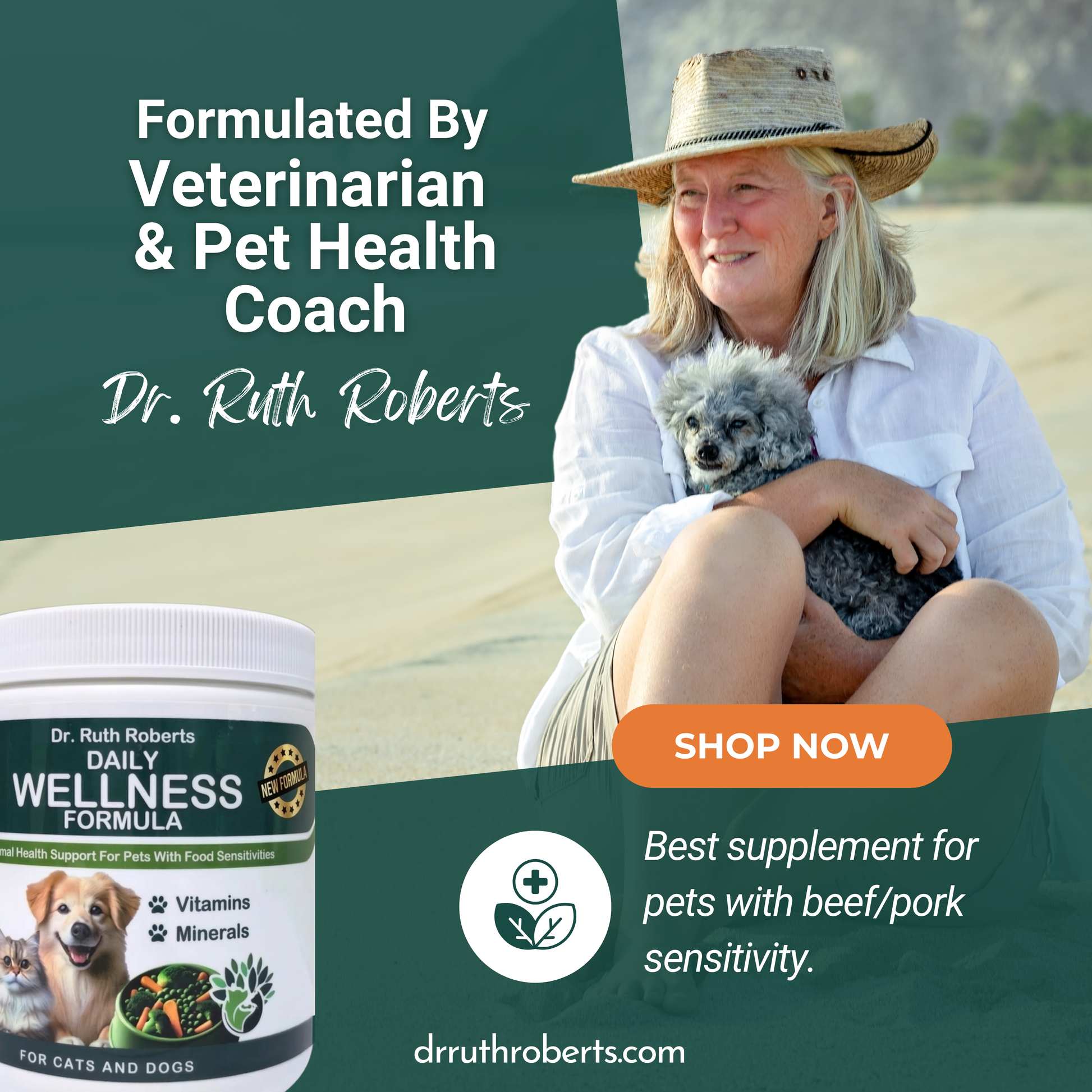 PRE-ORDER Daily Wellness Formula — Glandular-Free Multivitamin for Dogs & Cats with Beef, Pork, or Organ Sensitivities Vitamins & Supplements Dr. Ruth Roberts