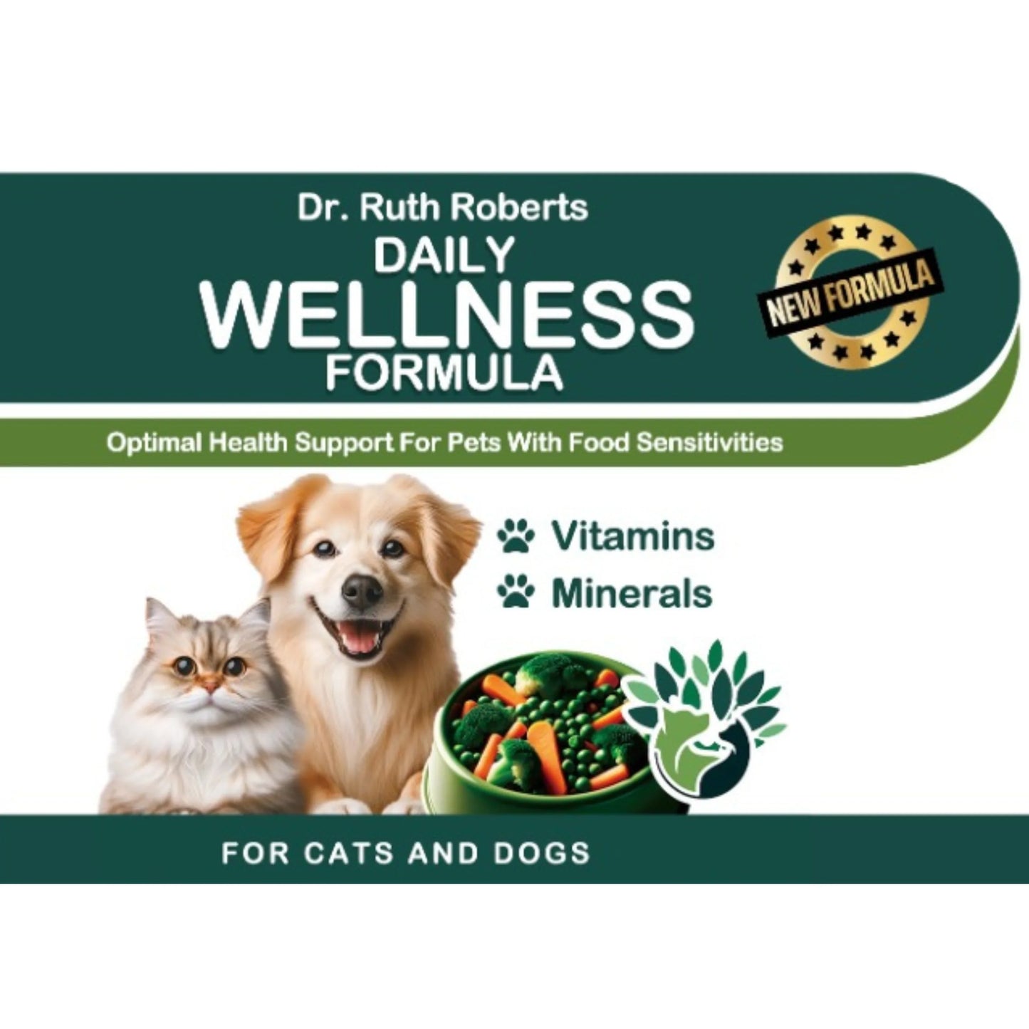 PRE-ORDER Daily Wellness Formula — Glandular-Free Multivitamin for Dogs & Cats with Beef, Pork, or Organ Sensitivities Vitamins & Supplements Dr. Ruth Roberts
