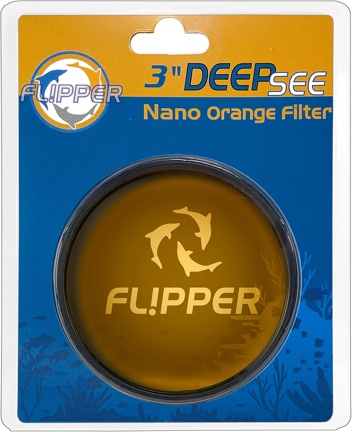 DeepSee Viewer Black Nano 3" - Orange Filter Aquarium Viewer Flipper Aquarium Products