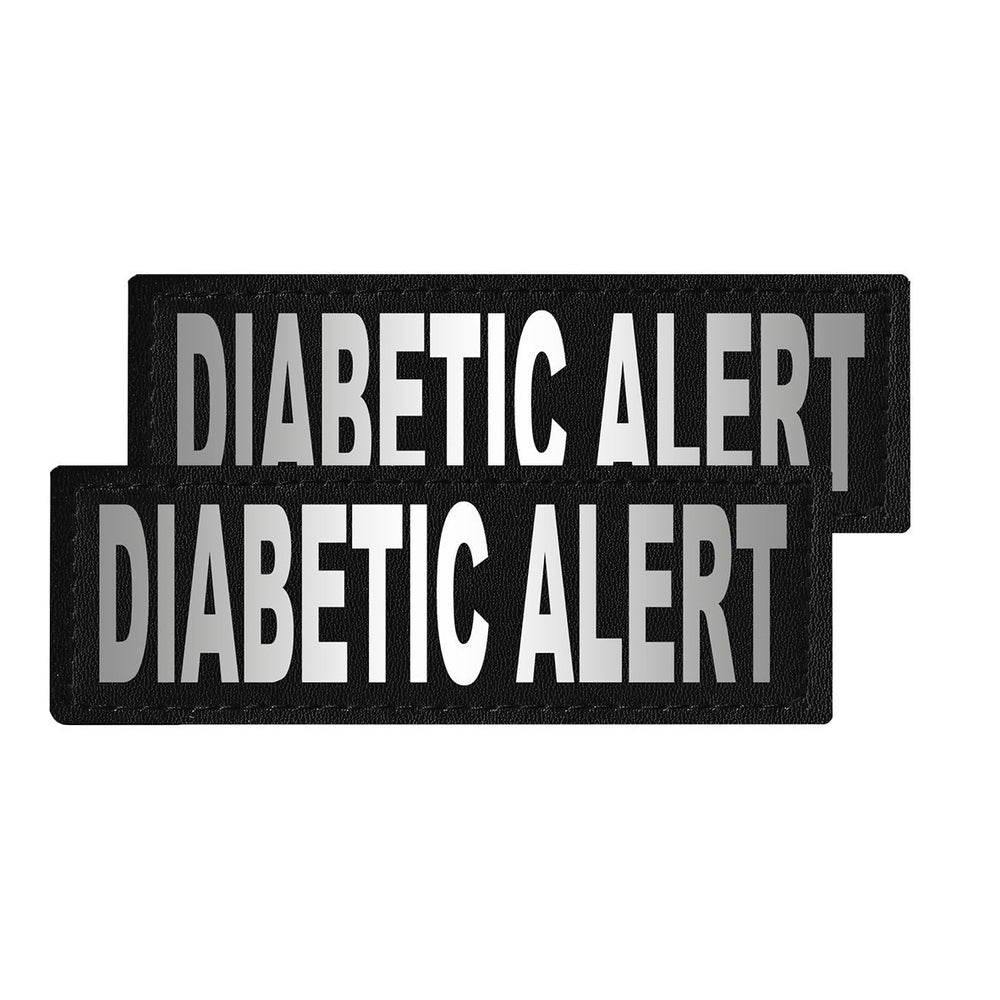 Removable Reflective Patches (Set of 2) "DIABETIC ALERT" Dog Harnesses Dogline