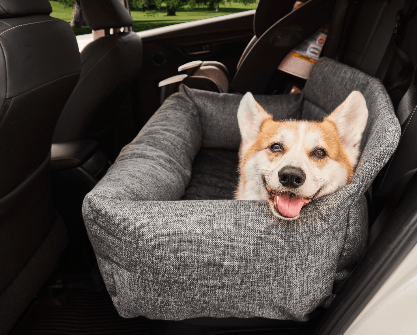 PupProtector™ Performance Tweed Memory Foam Dog Car Bed Travel Paw