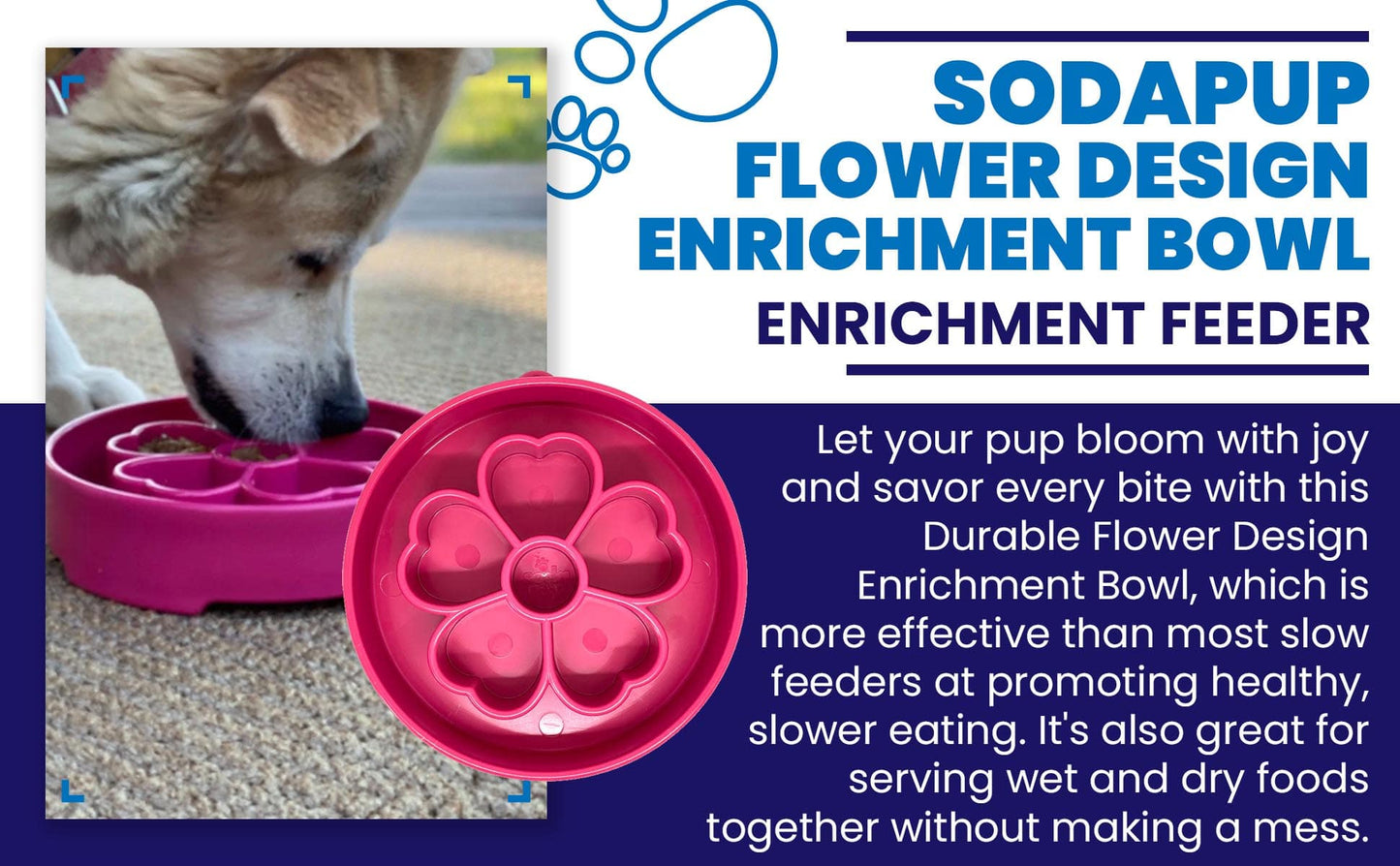 Flower eBowl Deep Slow Feeder Dog Bowl for Enrichment | USA Made EBOWL SodaPup/True Dogs, LLC