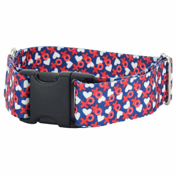 XO Dog Collar – EarthStyle 1.5 inch 2 Hounds Design