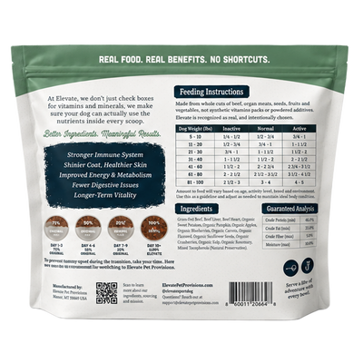 Air-Dried Beef Formula Dog Food Elevate Pet Provisions