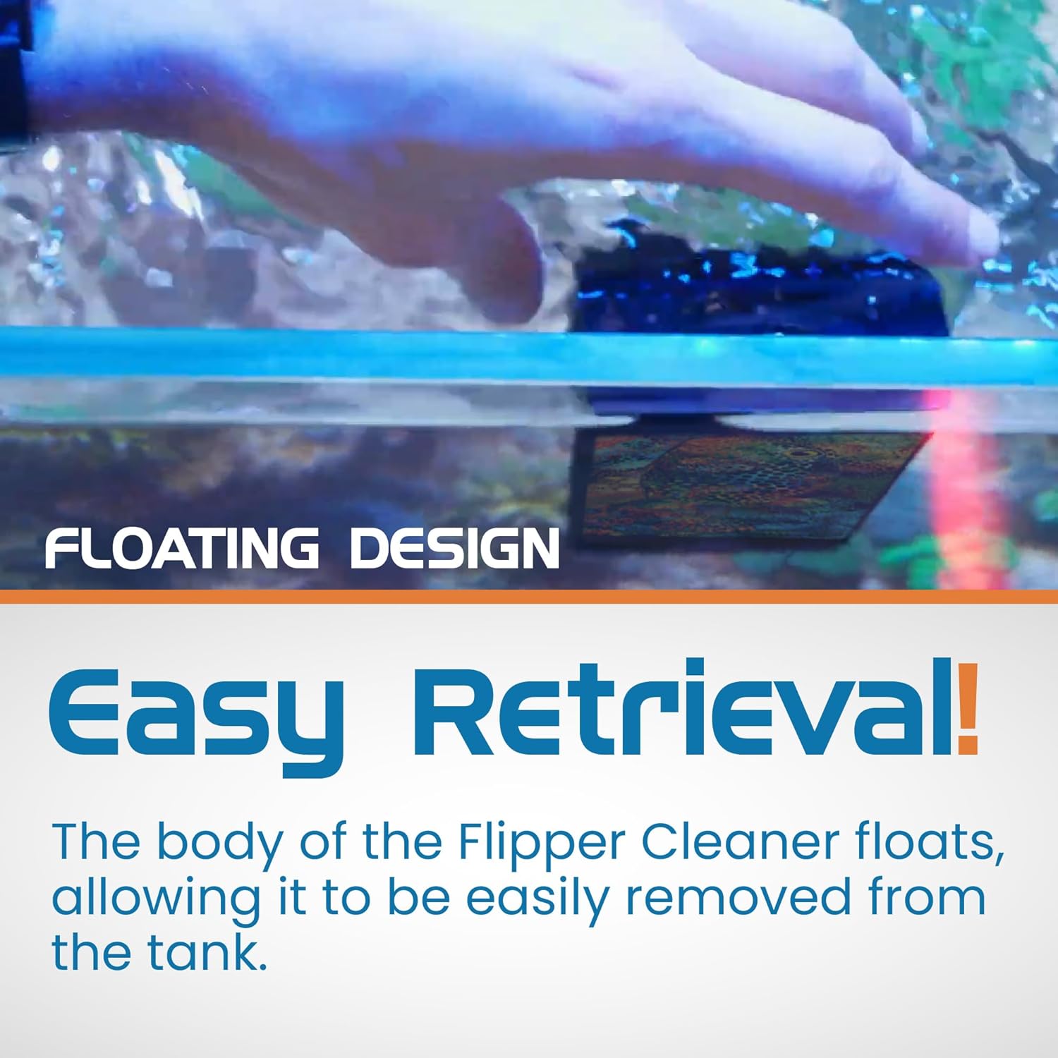 Flipper Edge Limited Edition Puffer 2 in 1 Floating Magnetic Aquarium Algae Cleaner (Standard) Scrubber Flipper Aquarium Products