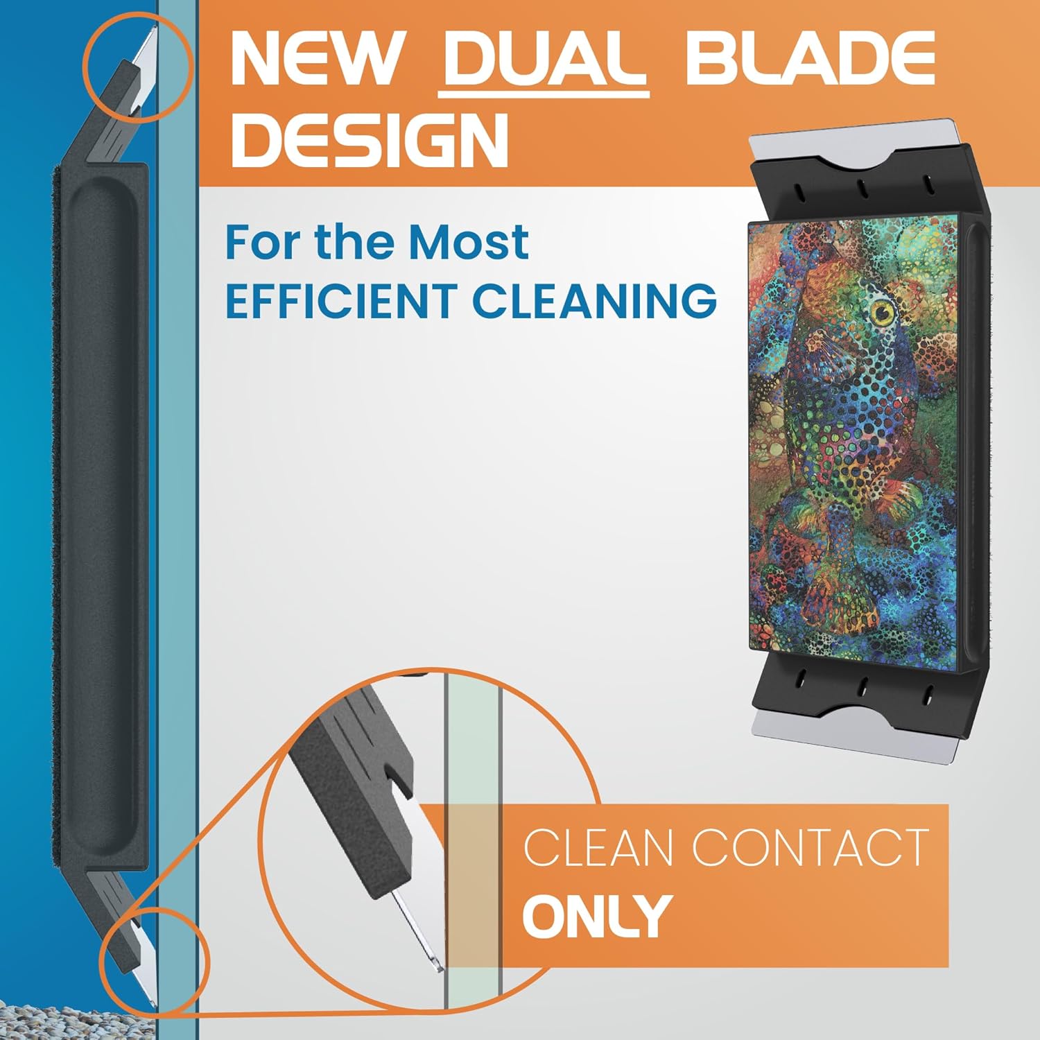 Flipper Edge Limited Edition Puffer 2 in 1 Floating Magnetic Aquarium Algae Cleaner (MAX) Aquarium Cleaning Supplies Flipper Aquarium Products