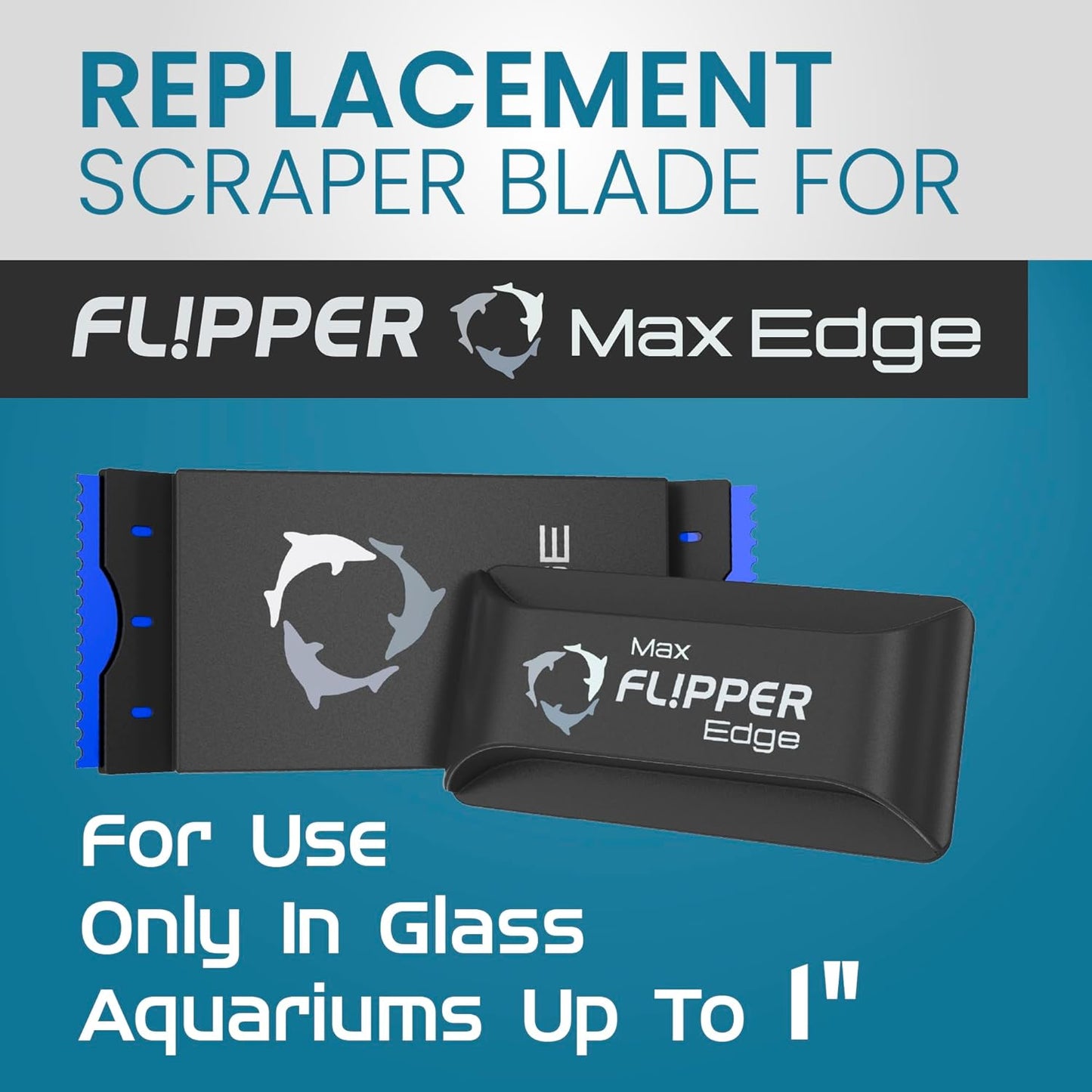 Flipper Edge Standard Acrylic Safe Plastic Blades 10 Pack Replacement Blades Flipper Aquarium Products