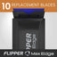 Flipper Edge Standard Acrylic Safe Plastic Blades 10 Pack Replacement Blades Flipper Aquarium Products