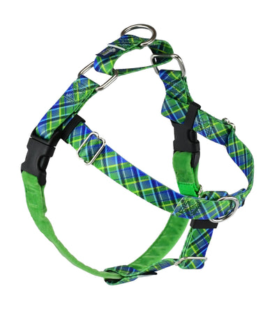 Electric Glow Green Plaid Freedom No-Pull Dog Harness – EarthStyle 2 Hounds Design