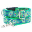 1″ Paradise Found Navy Ribbon Dog Leash 2 Hounds Design
