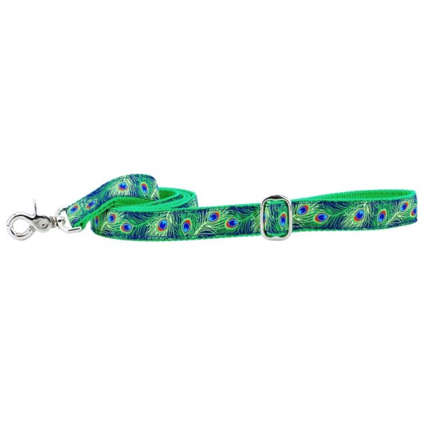 1″ Paradise Found Navy Ribbon Dog Leash 2 Hounds Design