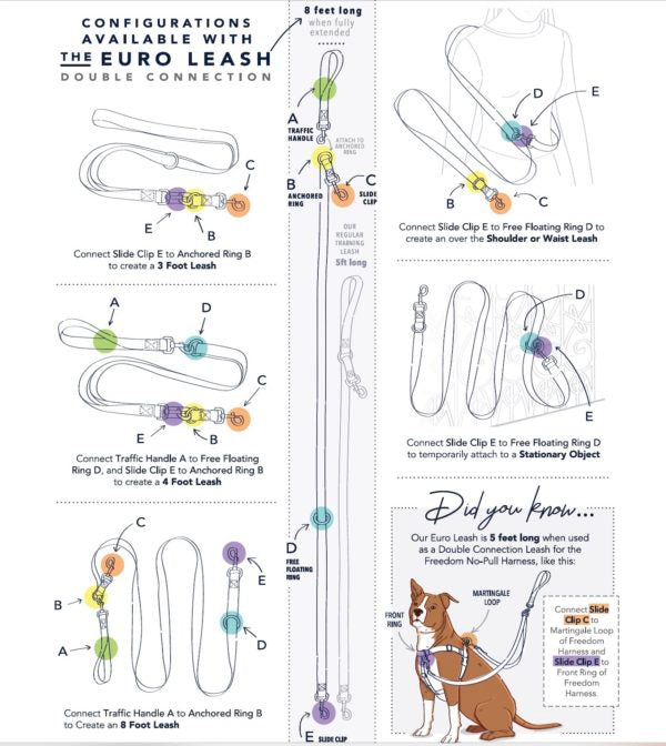 BFF (Best Friends Forever) Double Connection Leash – EarthStyle 2 Hounds Design