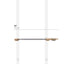 Dog Proof Cat Feeder - Wall-Mounted - Raised Standard Natural Bamboo Charcoal Gray Canvas 24" Cat Hammock Catastrophic Creations