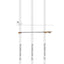 Dog Proof Cat Feeder - Wall-Mounted - Raised Standard Natural Bamboo Charcoal Gray Canvas 32" Cat Hammock Catastrophic Creations