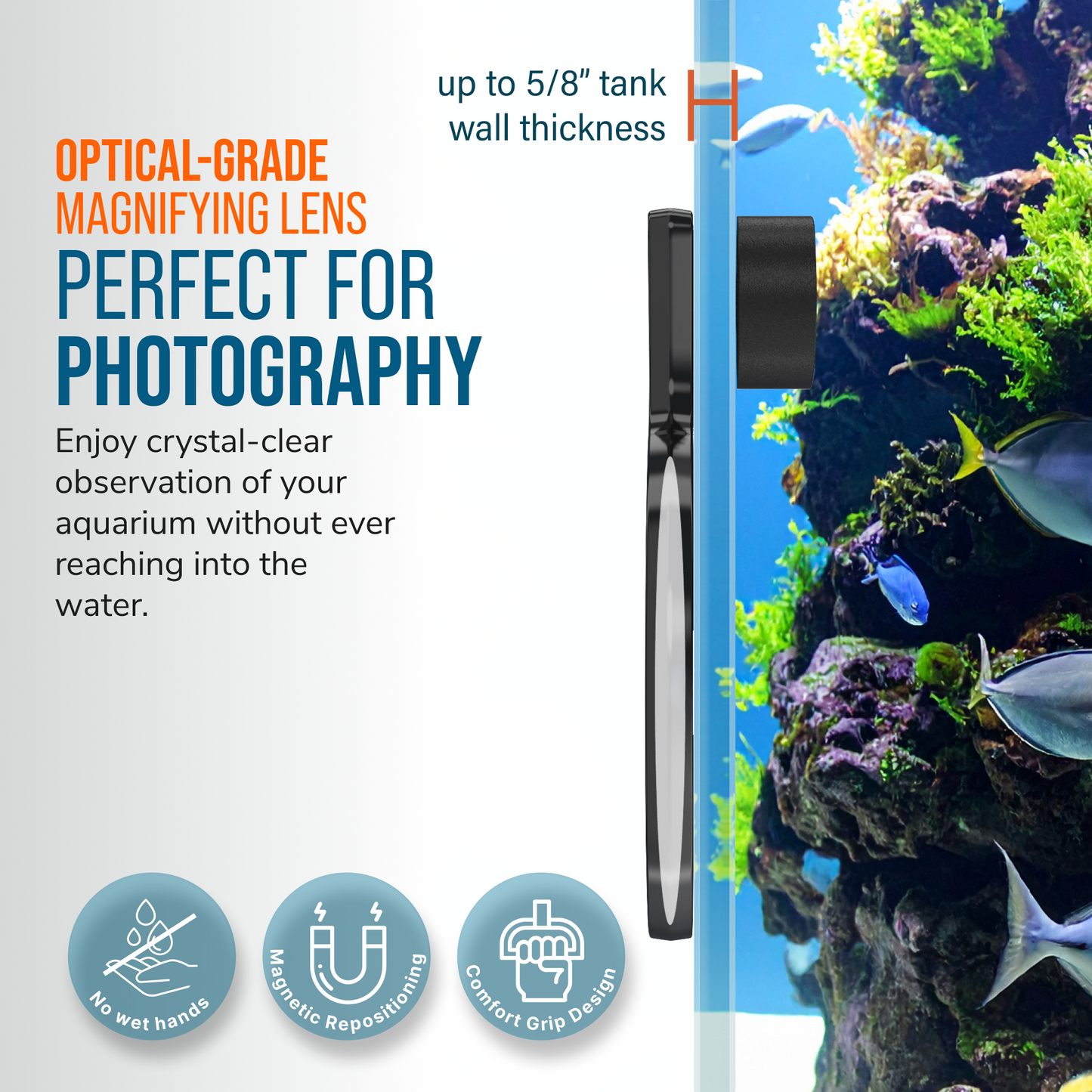 DeepSee Viewer Black Max 5" Aquarium Viewer Flipper Aquarium Products