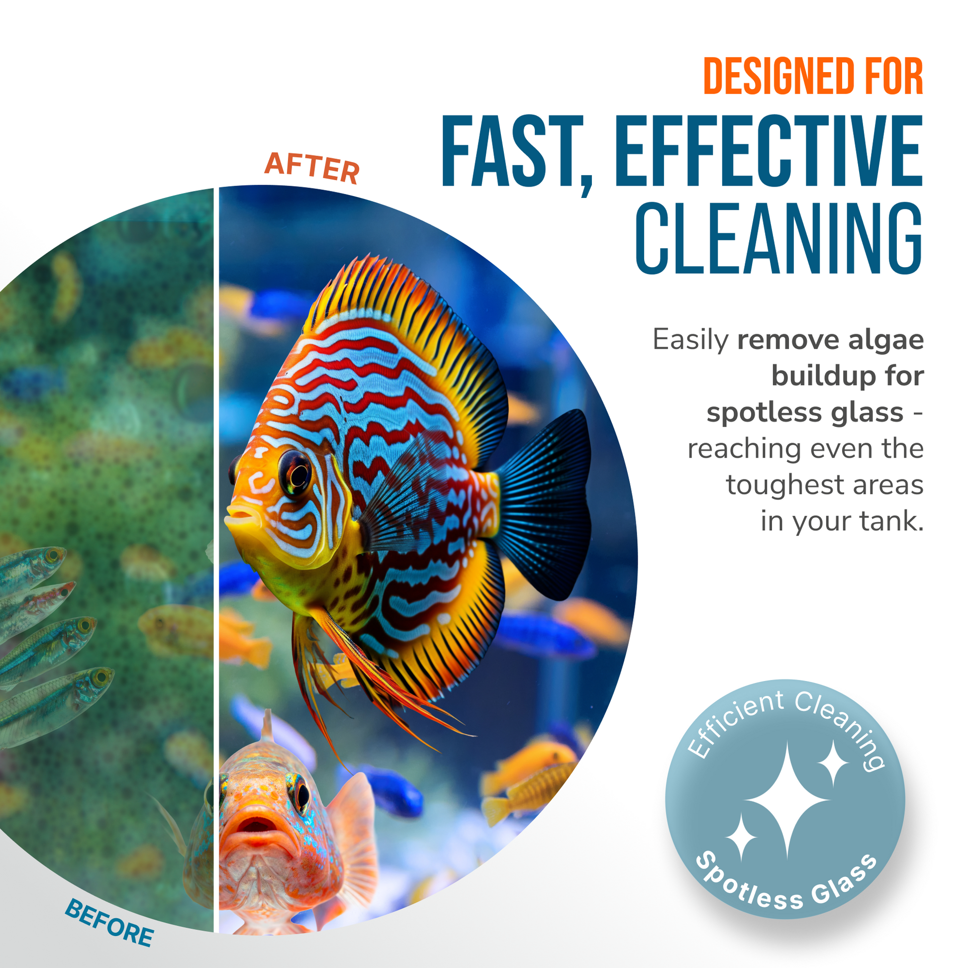 Flipper FLOAT 2 in 1 Magnetic Aquarium Algae Cleaner (Standard) Scrubber Flipper Aquarium Products