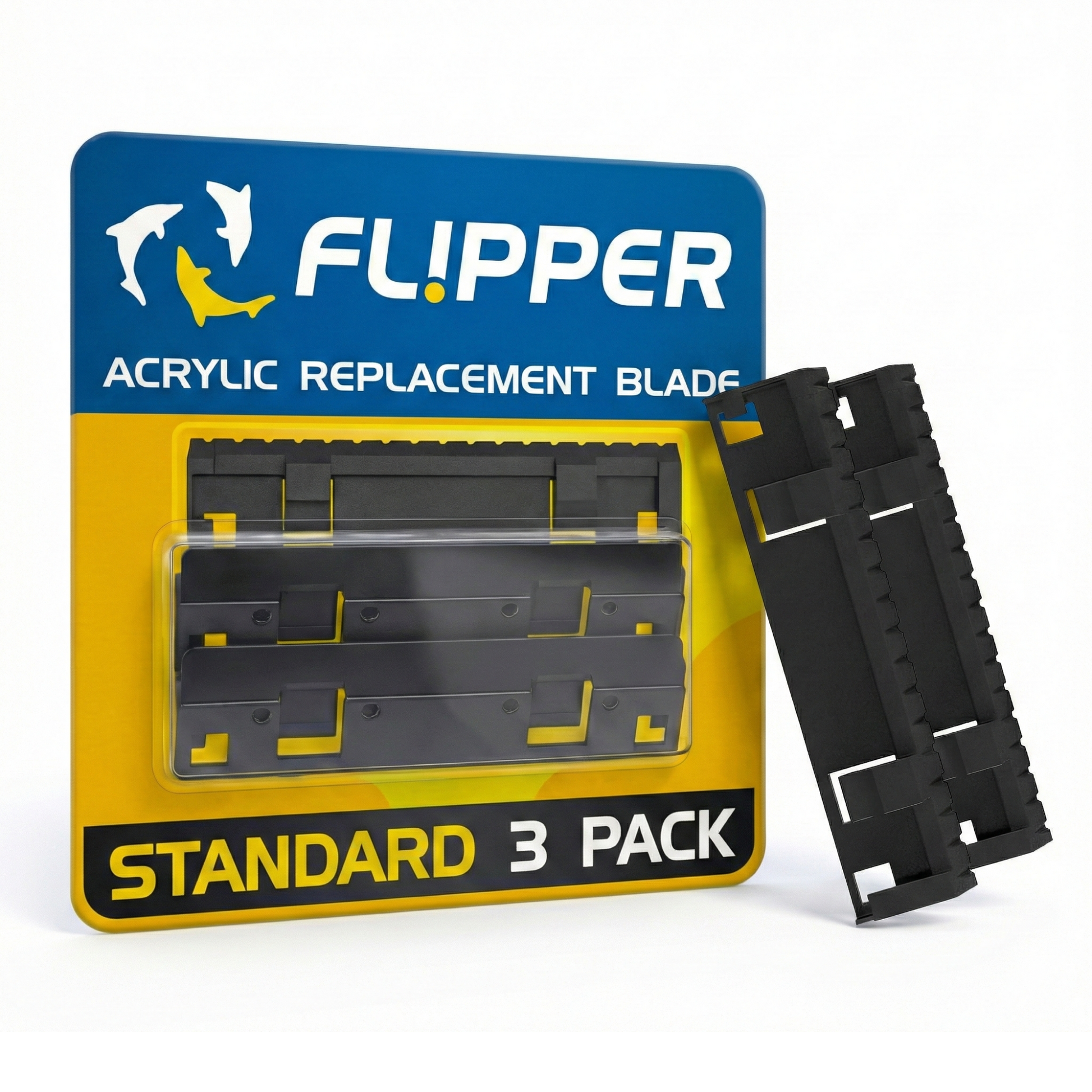 Flipper Standard ABS Replacement Blades 3 Pack - Acrylic Tanks Replacement Blades Flipper Aquarium Products