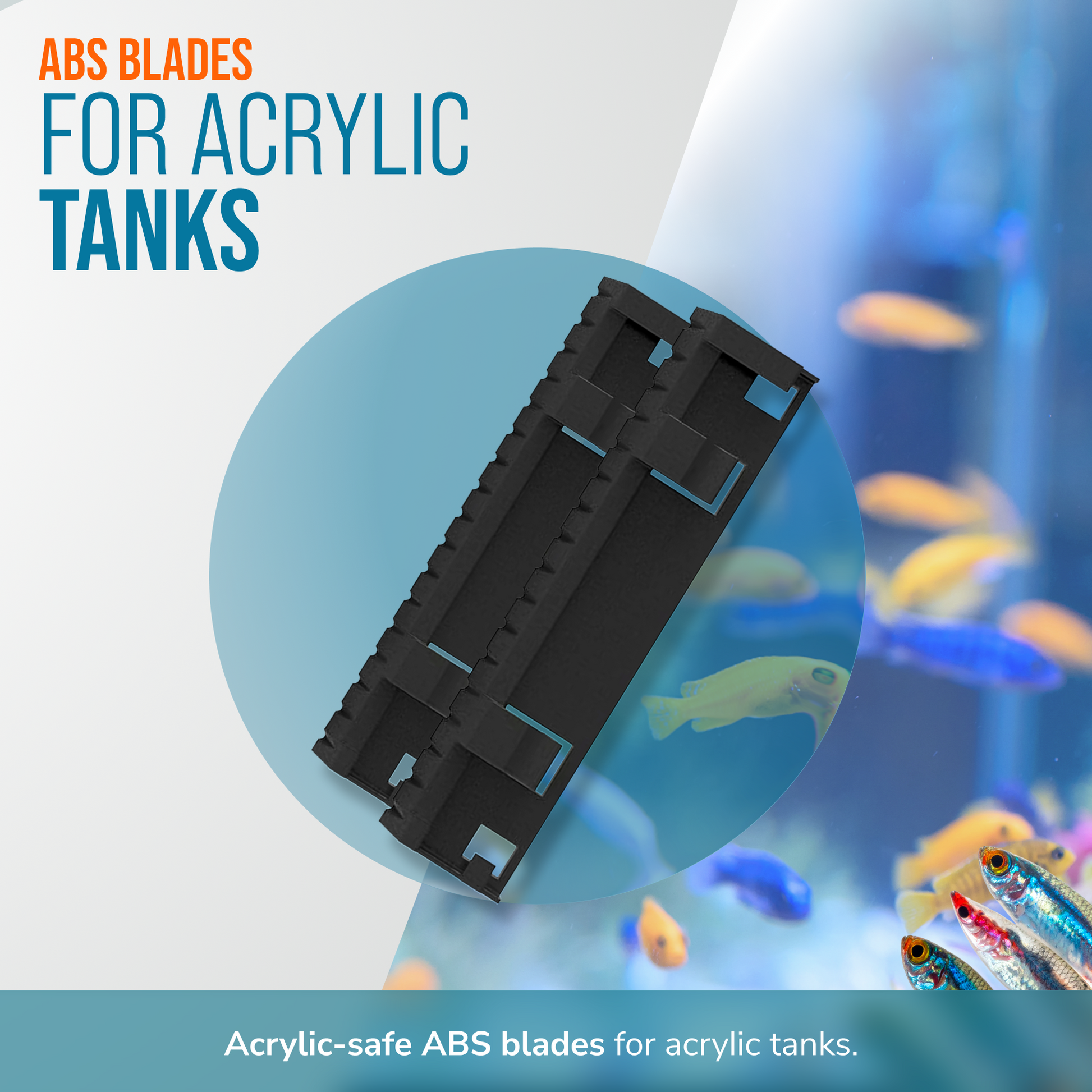 Flipper Max ABS Replacement Blades 3 Pack - Acrylic Tanks Replacement Blades Flipper Aquarium Products
