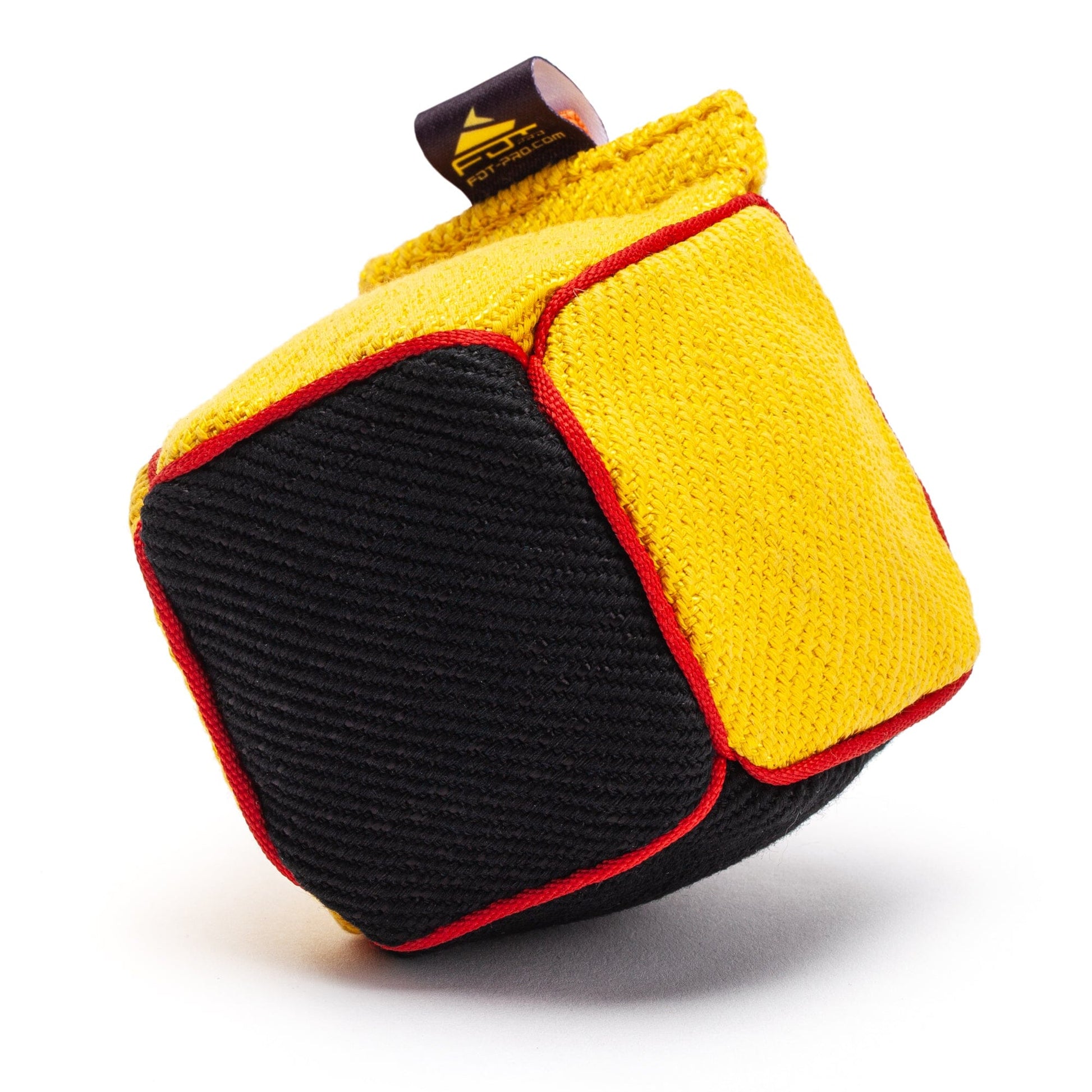 FDT Multi-Color French Linen Cube Tug Toy - with Squeaker OR with Handle with Squeaker Dog Toys Dogline