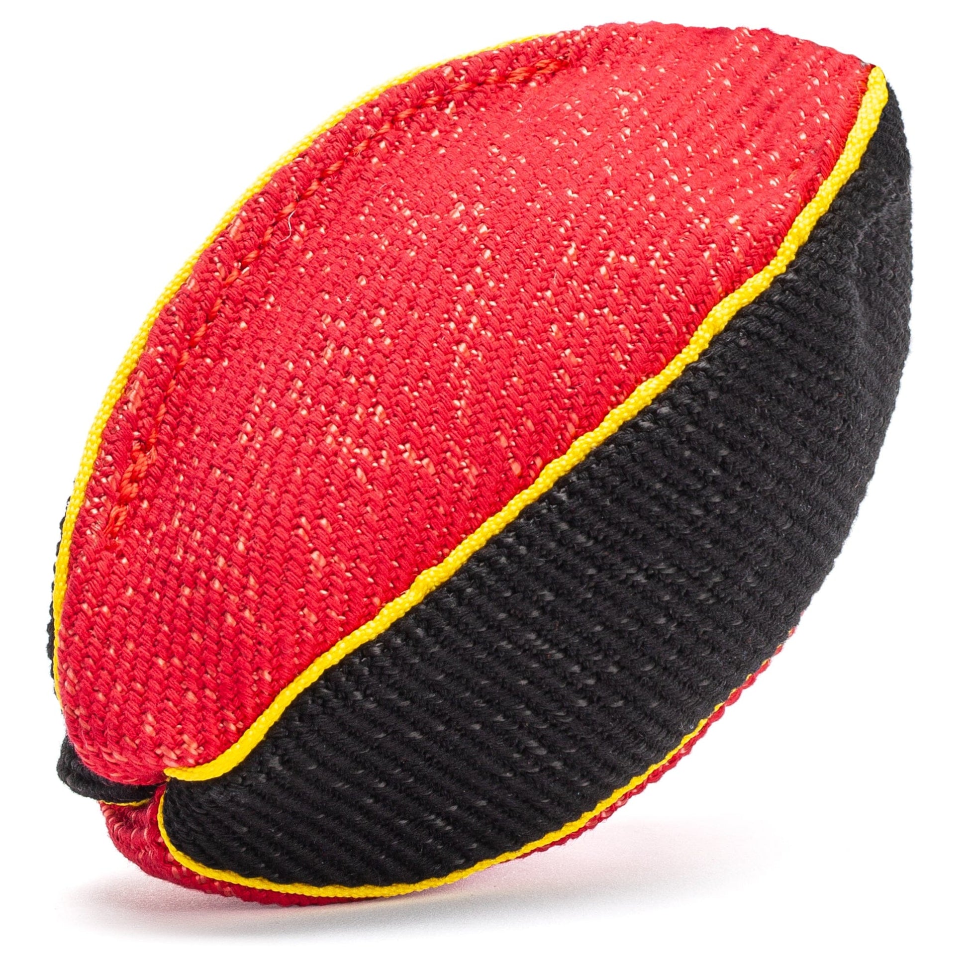 FDT Multi-Color French Linen Football Tug Toy - with Squeaker OR with Handle with Squeaker Dog Toys Dogline