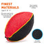 FDT Multi-Color French Linen Football Tug Toy - with Squeaker OR with Handle Dog Toys Dogline