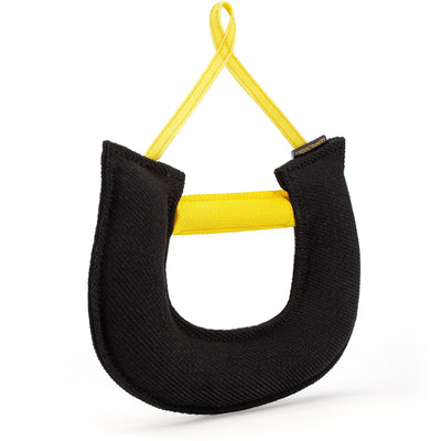 FDT French Linen Half-Moon Bite Tug Toy with Two Handles Dog Toys Dogline