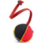 FDT Multi-Color French Linen Ball Tug Toy - with Squeaker OR with Handle with Handle Dog Toys Dogline