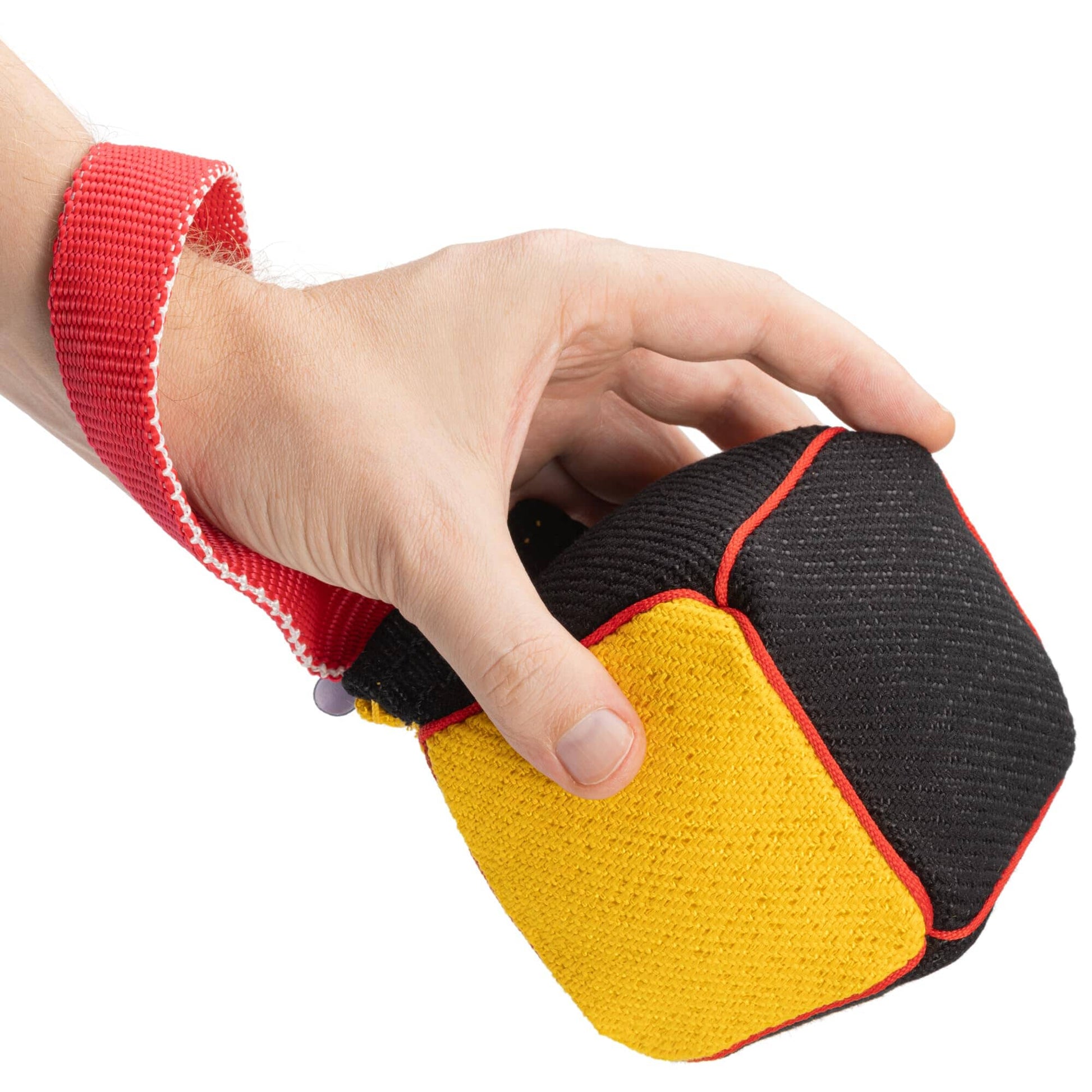 FDT Multi-Color French Linen Cube Tug Toy - with Squeaker OR with Handle Dog Toys Dogline