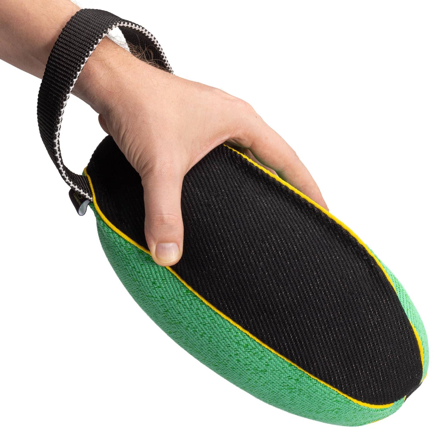 FDT Multi-Color French Linen Football Tug Toy - with Squeaker OR with Handle Dog Toys Dogline