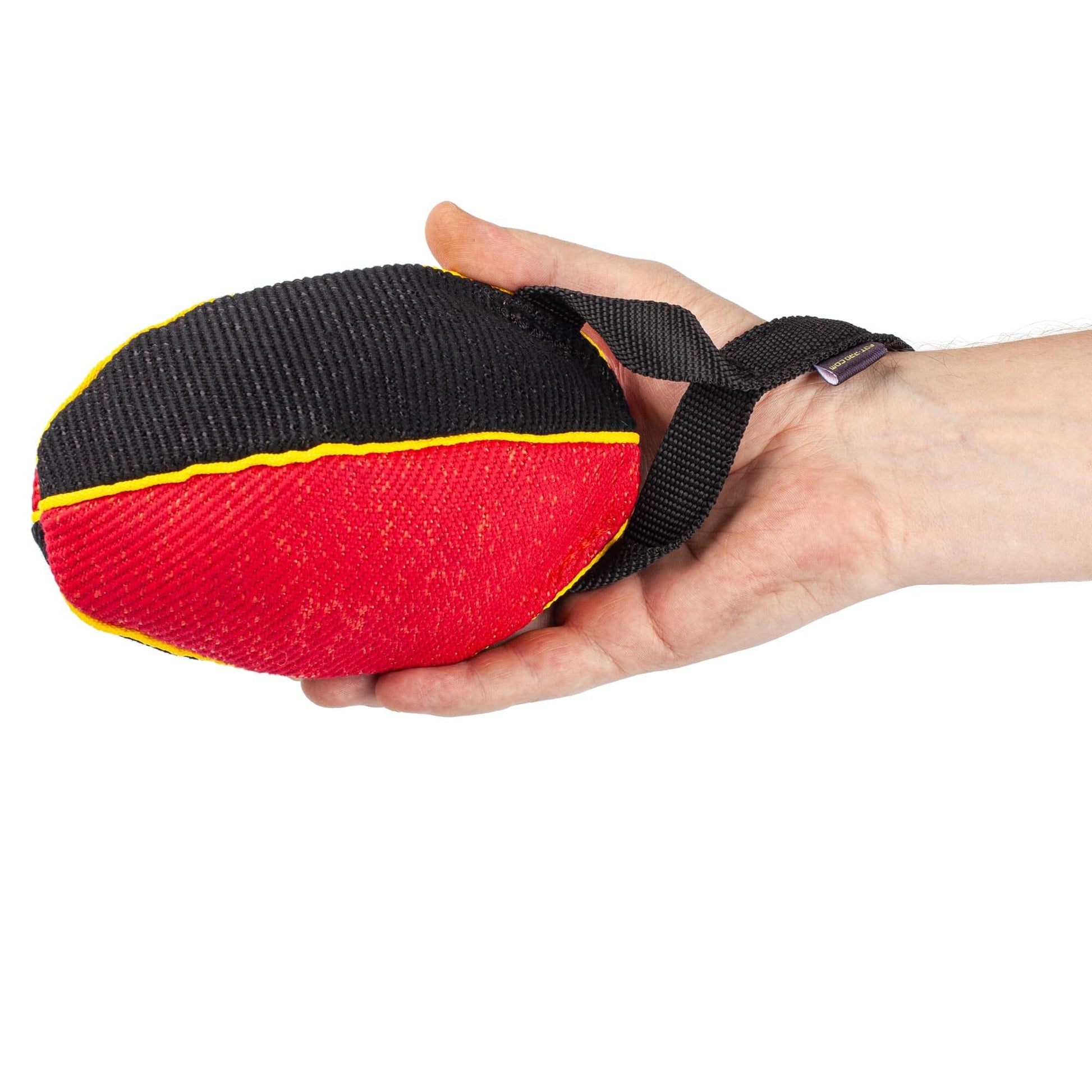 FDT Multi-Color French Linen Football Tug Toy - with Squeaker OR with Handle Dog Toys Dogline