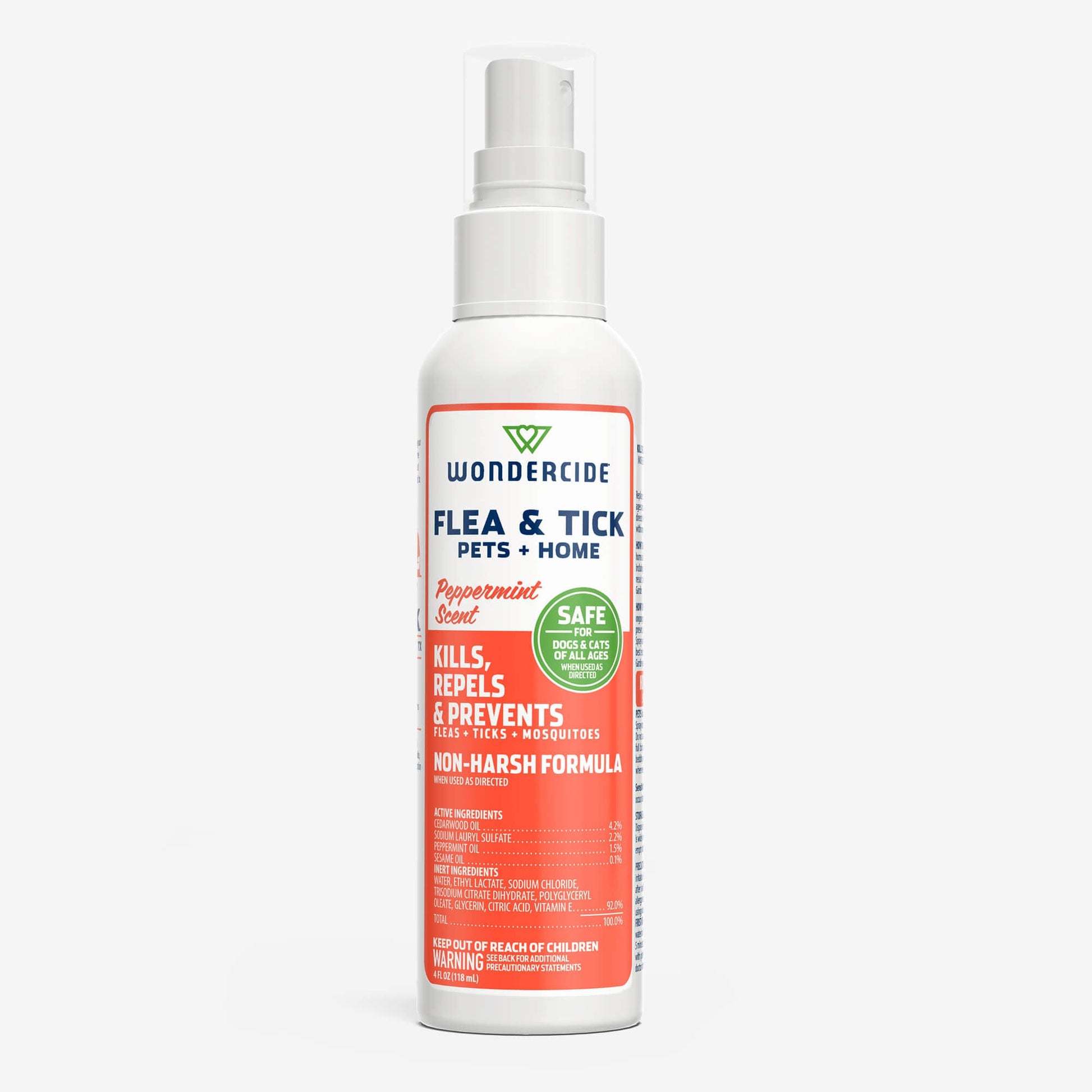 Flea & Tick Spray for Pets + Home Peppermint 4oz sale Wondercide