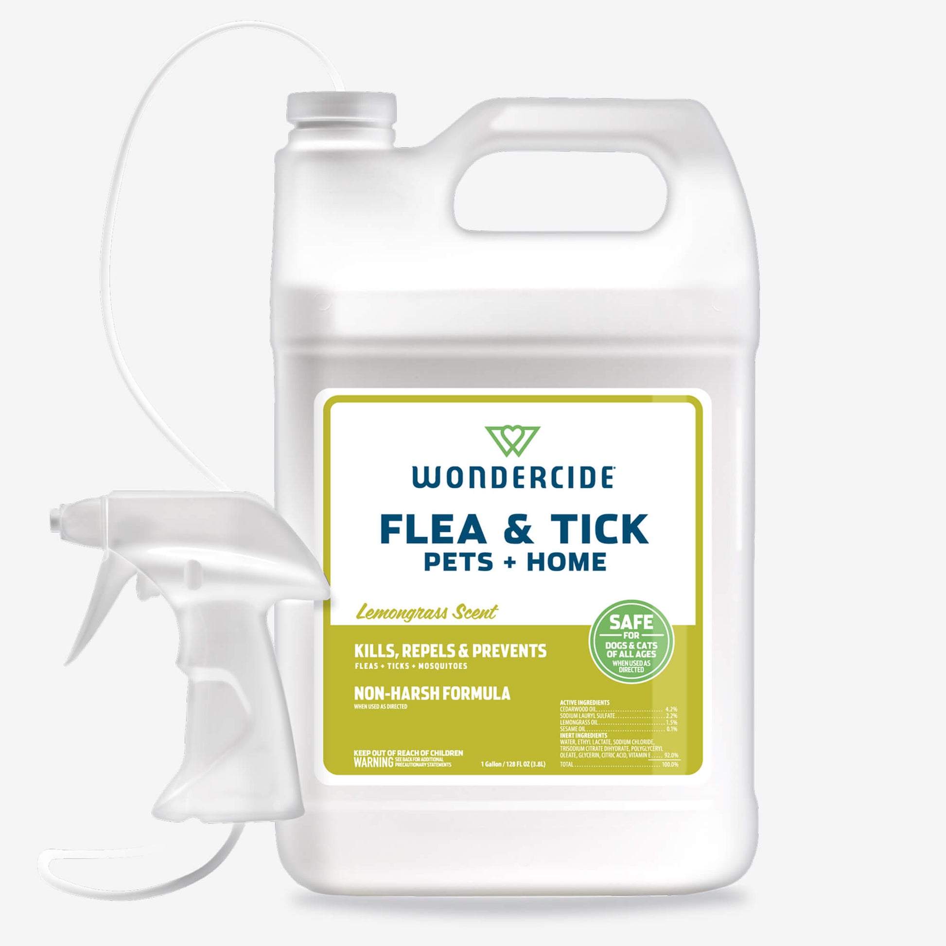Flea & Tick Spray for Pets + Home Lemongrass 128oz Gallon sale Wondercide