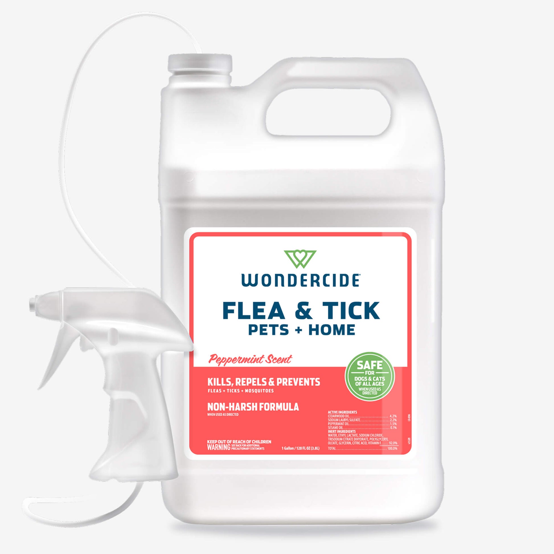 Flea & Tick Spray for Pets + Home Peppermint 128oz Gallon sale Wondercide