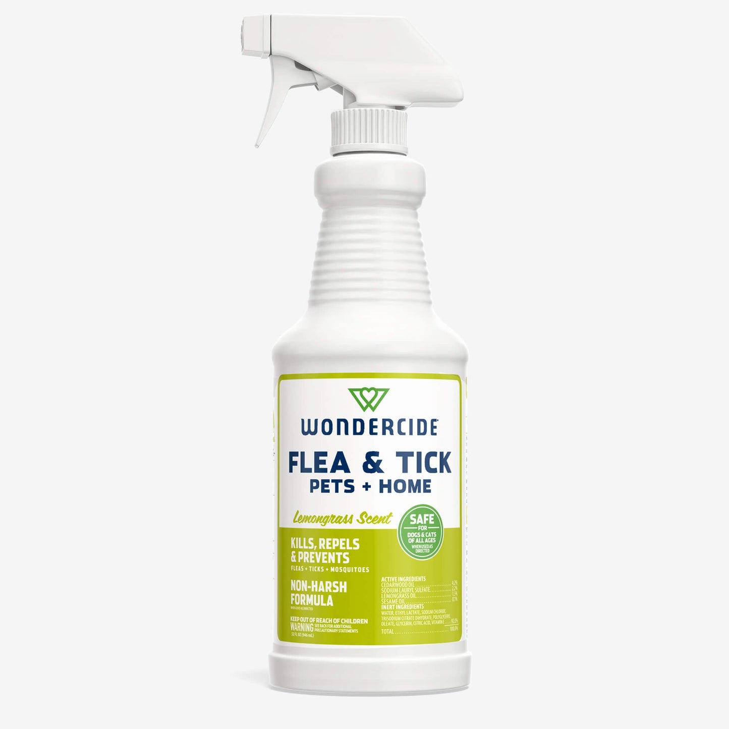 Flea & Tick Spray for Pets + Home Lemongrass 32oz sale Wondercide