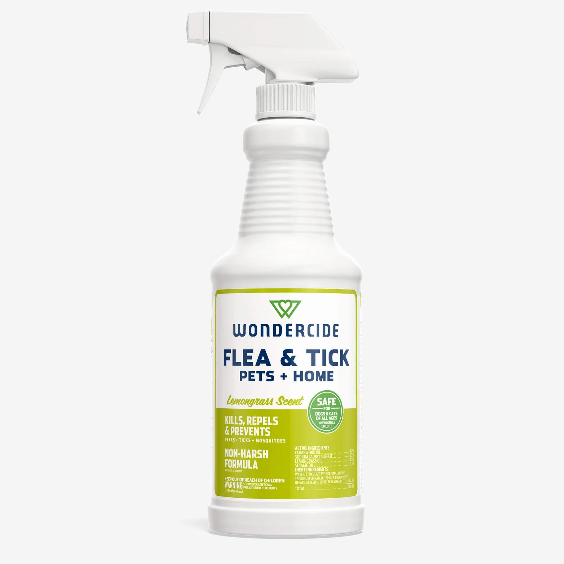 Flea & Tick Spray for Pets + Home Lemongrass 32oz sale Wondercide