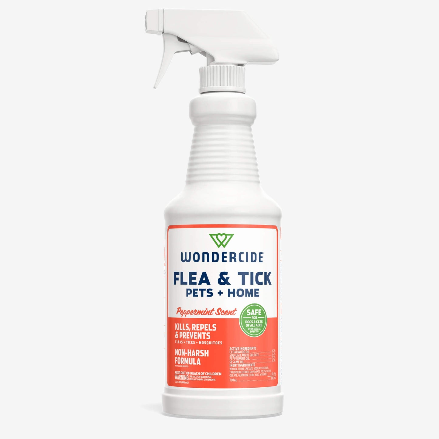 Flea & Tick Spray for Pets + Home Peppermint 32oz sale Wondercide