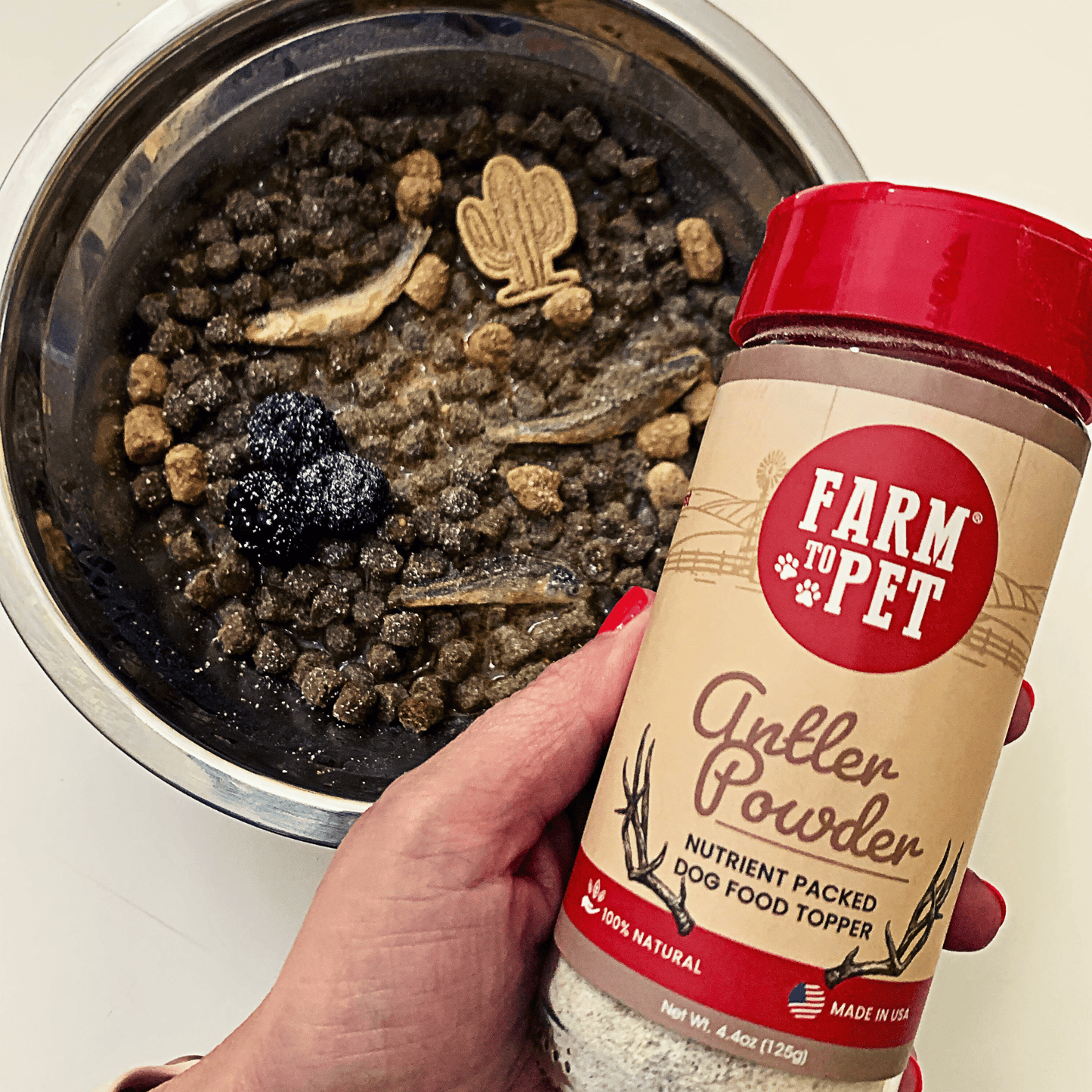 Treat Topper Antler Powder Dog Food Topper | Nutritional Supplement for Dogs and Cats Topper Farm To Pet
