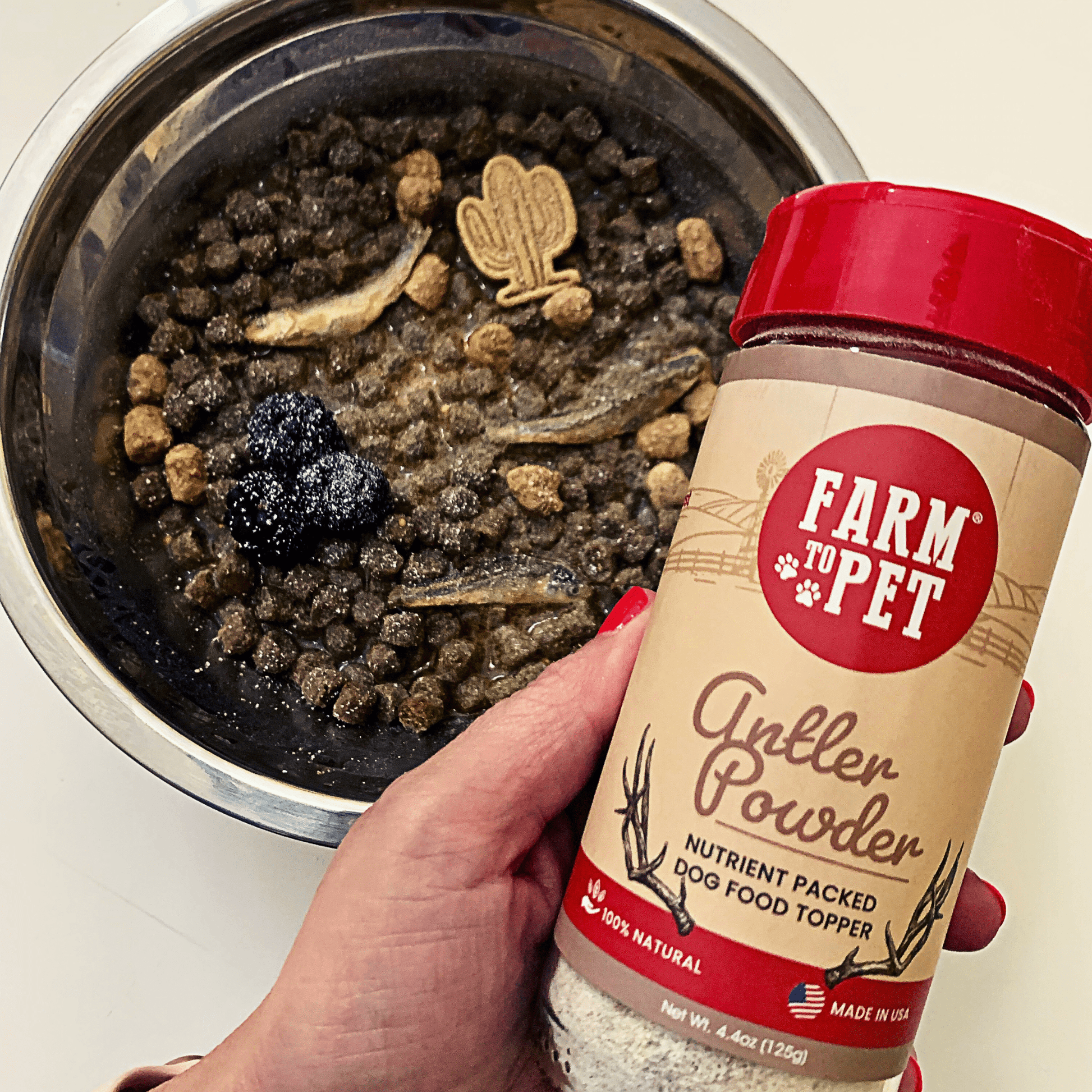 Treat Topper Antler Powder Dog Food Topper | Nutritional Supplement for Dogs and Cats Topper Farm To Pet
