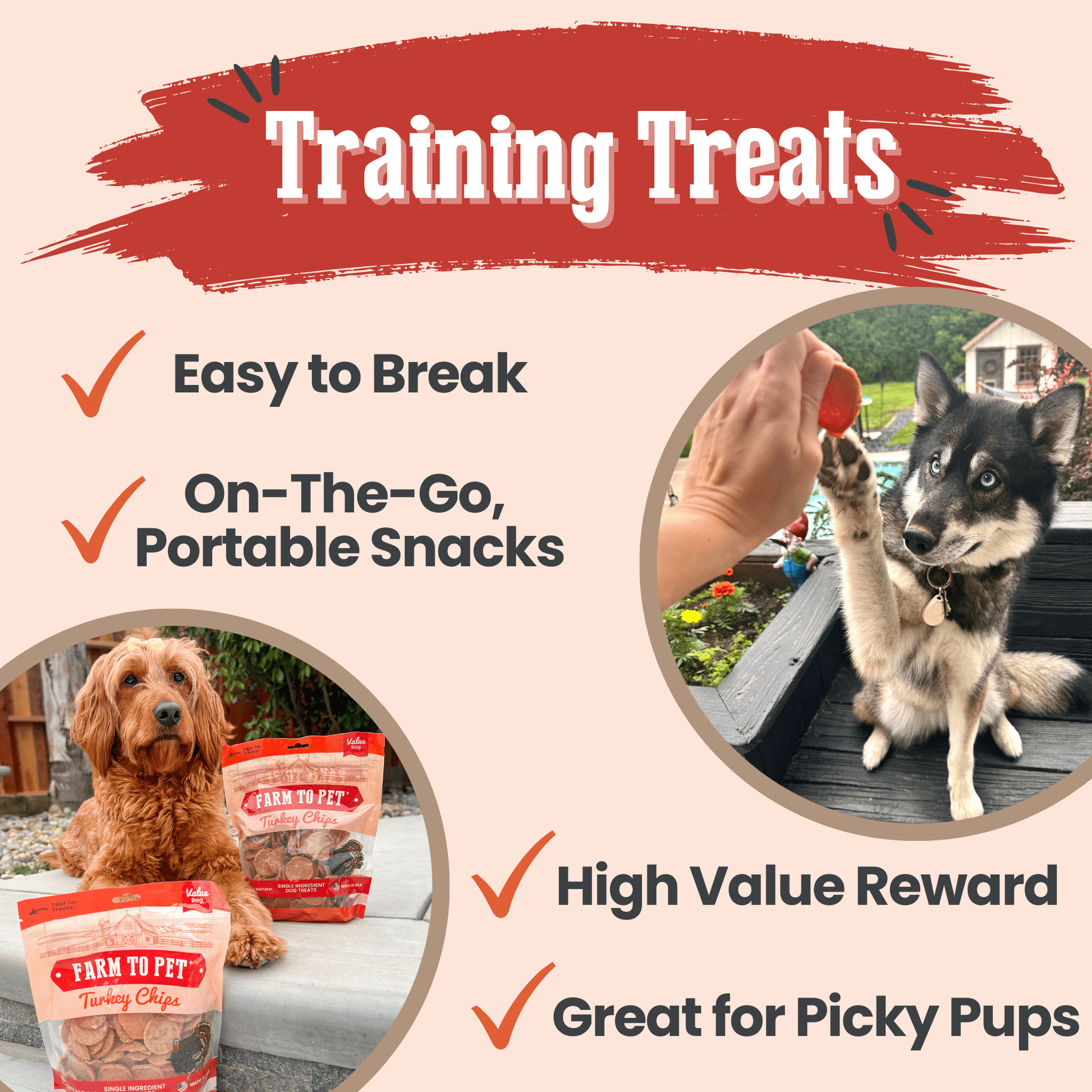 Turkey Chips for Dogs | All-Natural Single-Ingredient Healthy Dog Treats Chip Farm To Pet