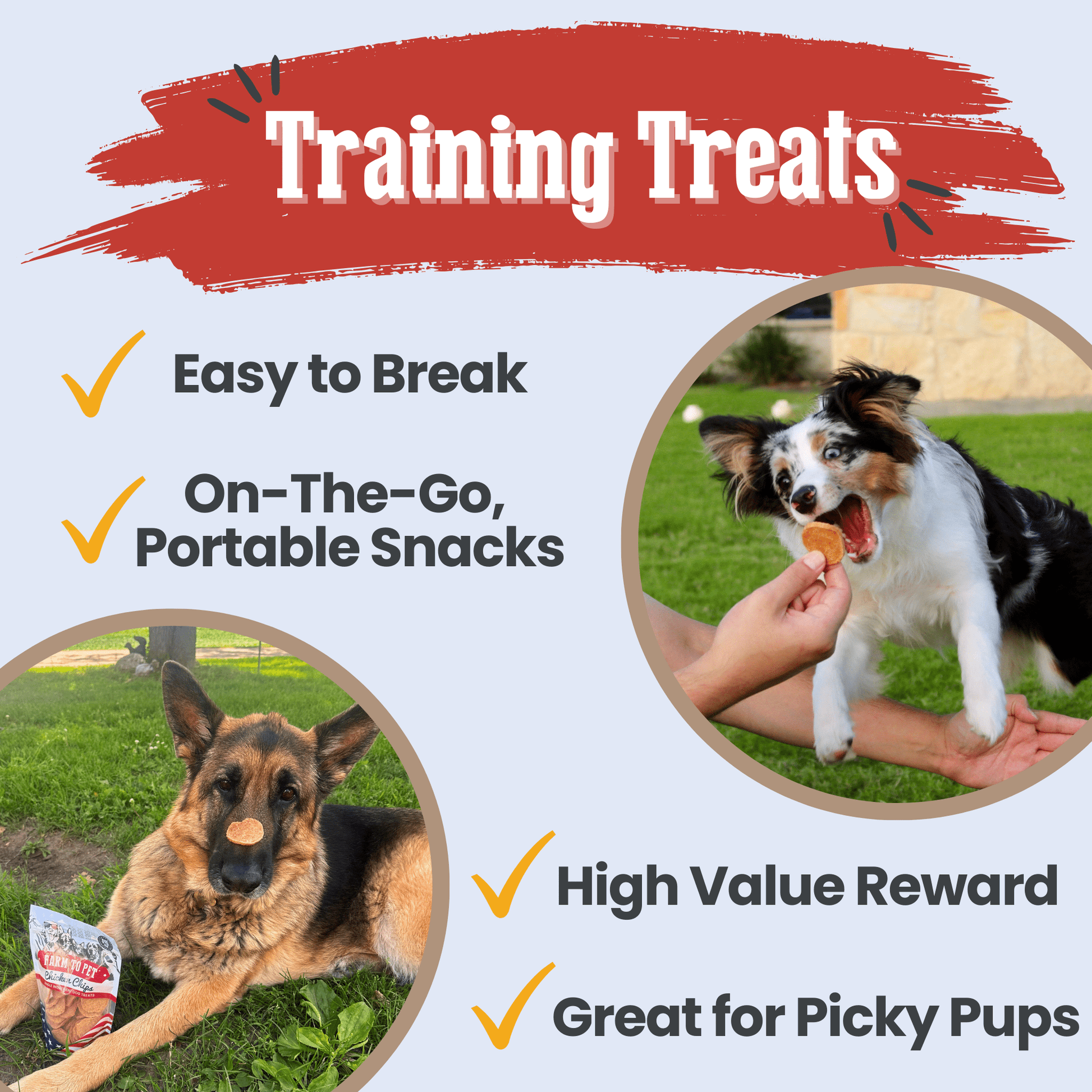 Americana Chicken Chips for Dogs | Celebrate with USA-made Dog Treats Chip Farm To Pet