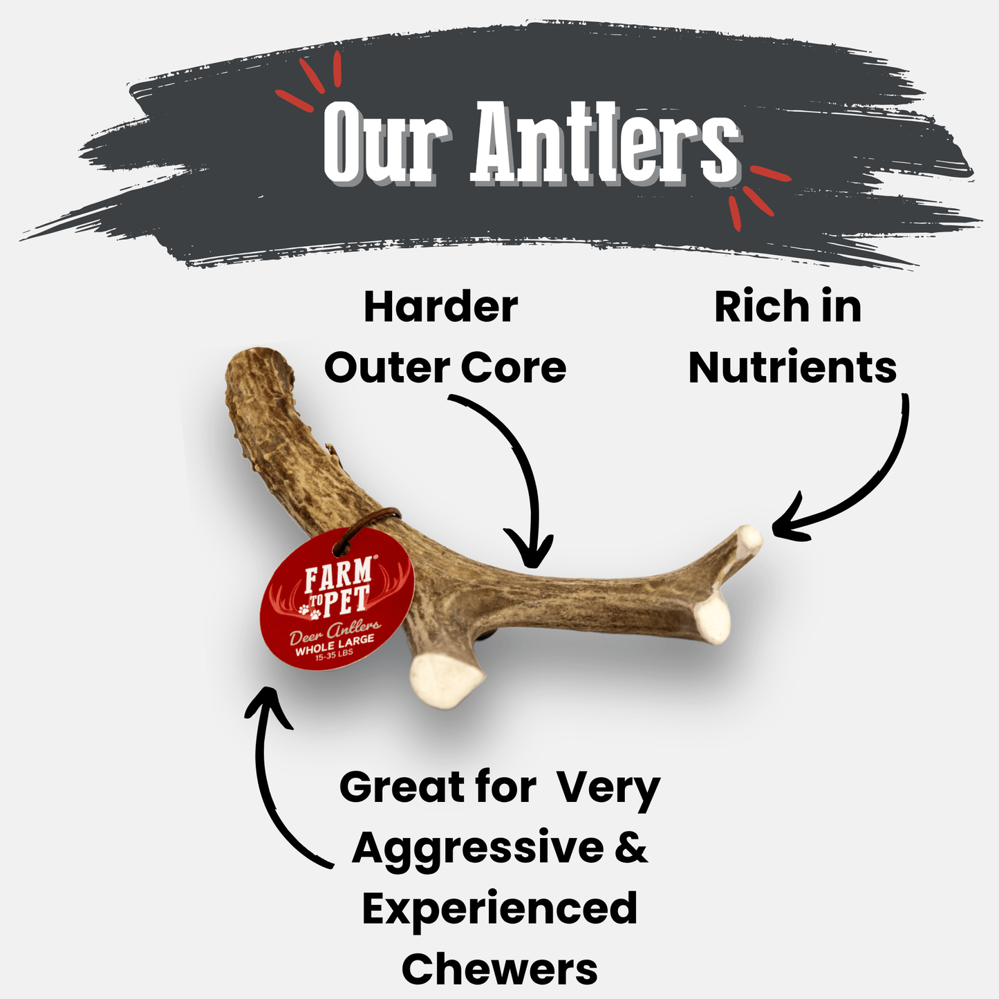 Deer Antler Dog Chews | Organic Chews for Dogs Antler Dog Chew Farm To Pet