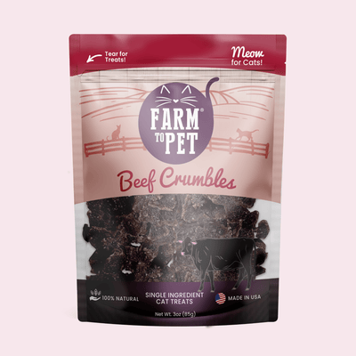 Beef Crumbles Cat Treats | High Protein Treats for Cats Crumble Farm To Pet